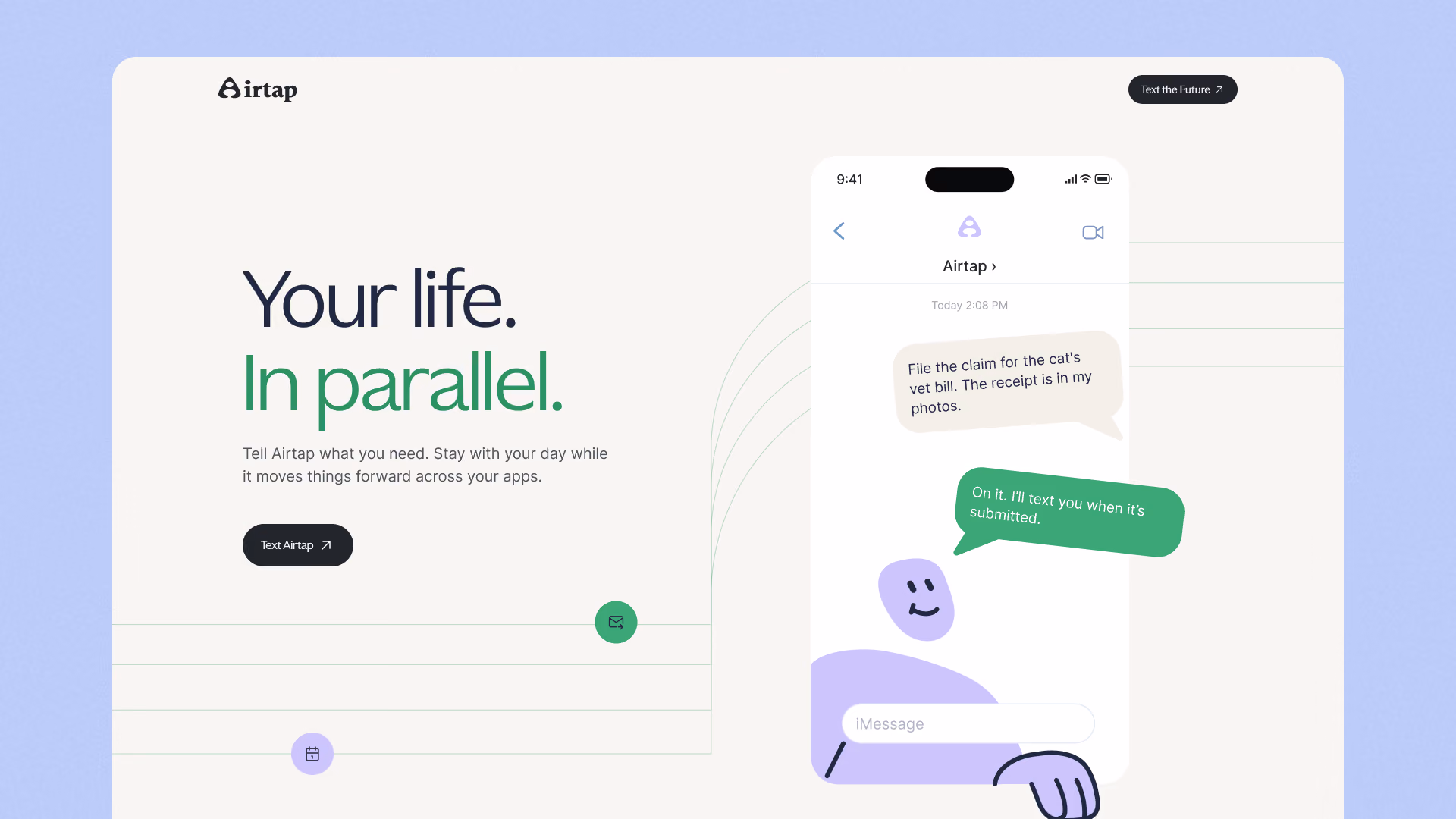 Airtap website hero