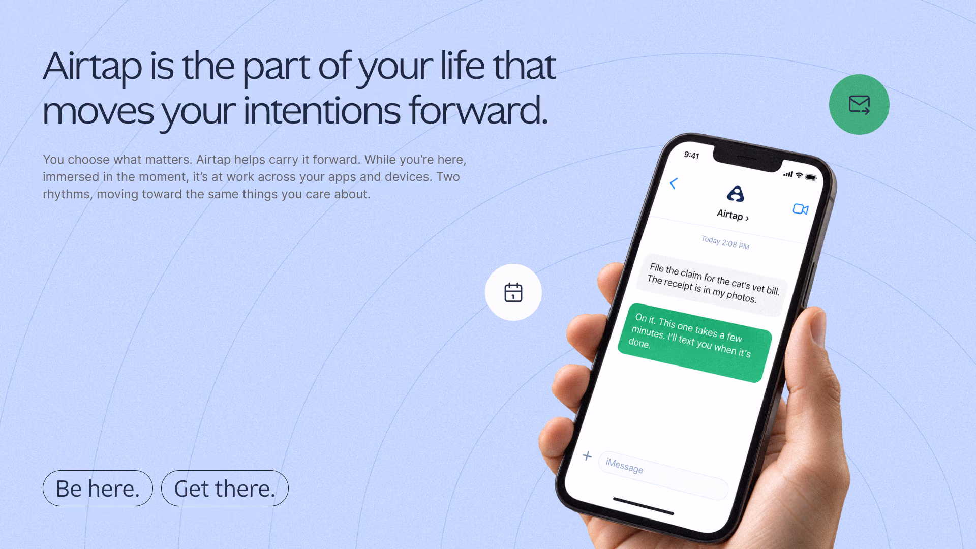 Airtap moves your intentions forward