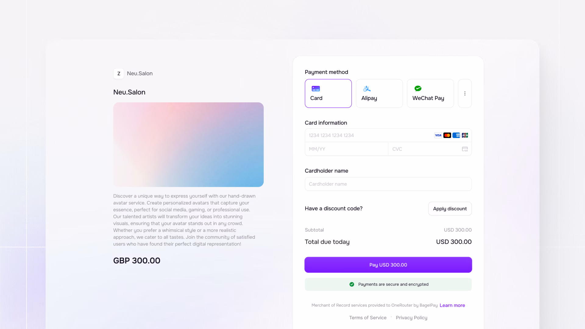 BagelPay checkout