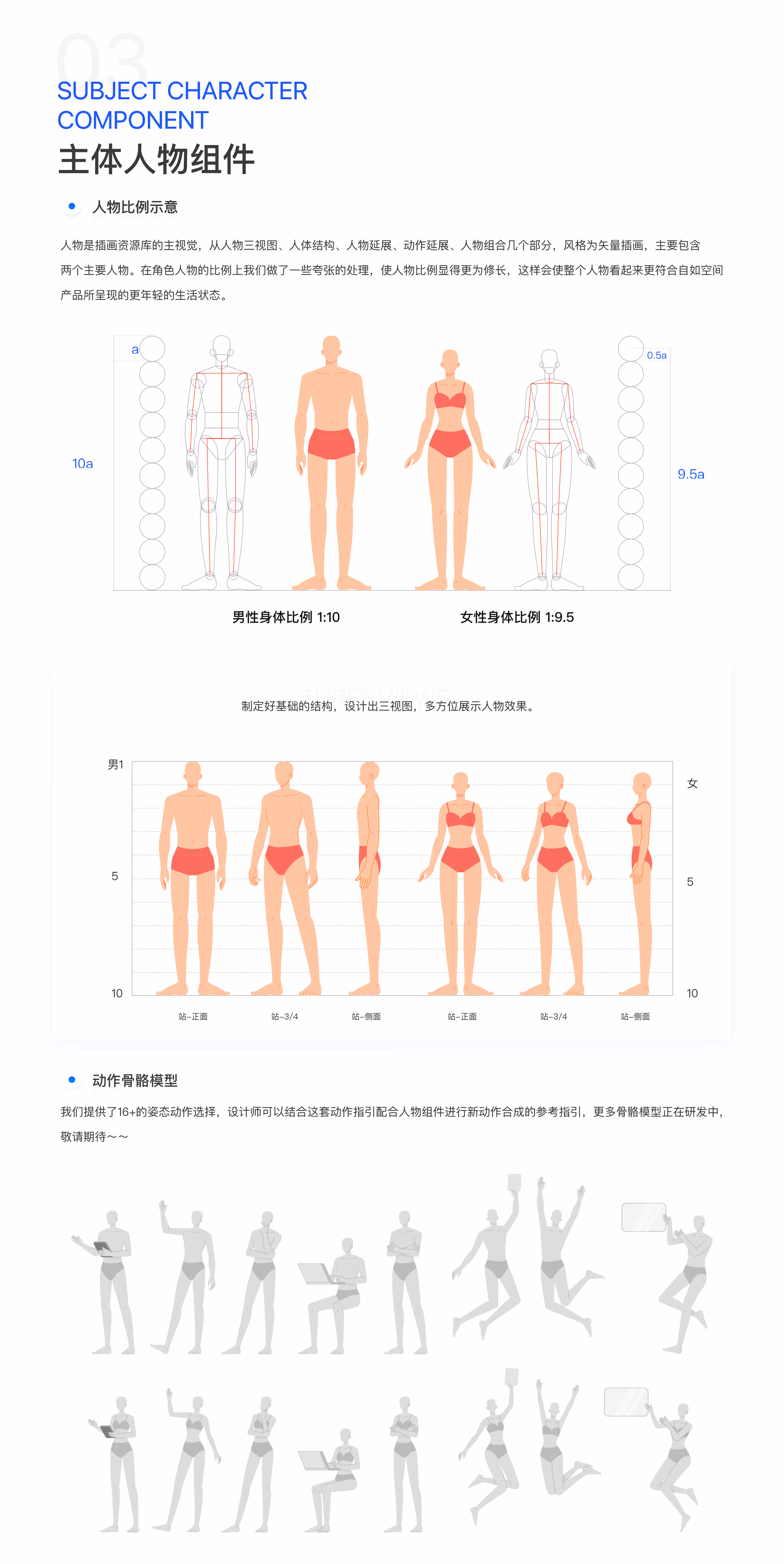 Illustration system poses