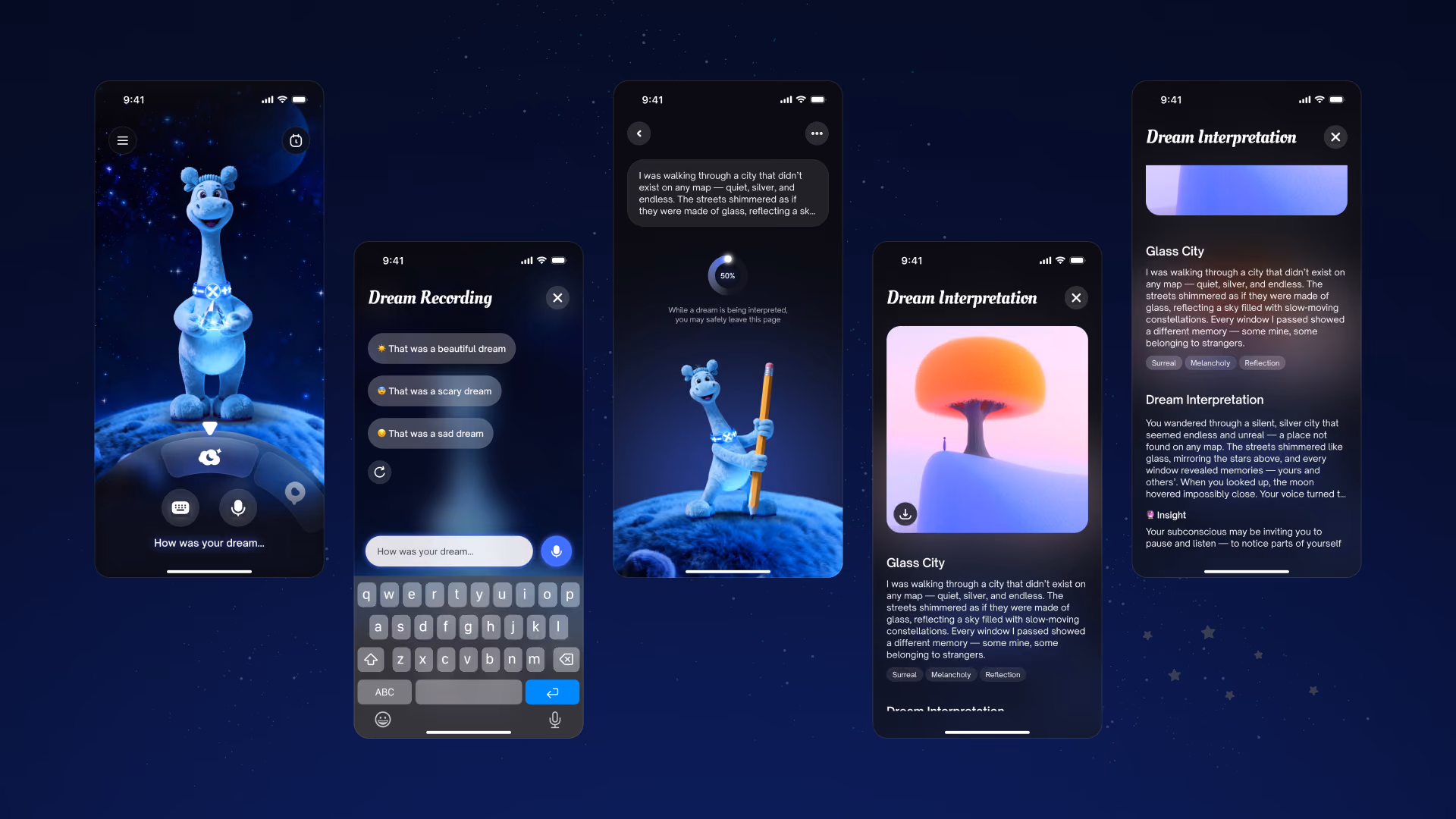 Drama app screens