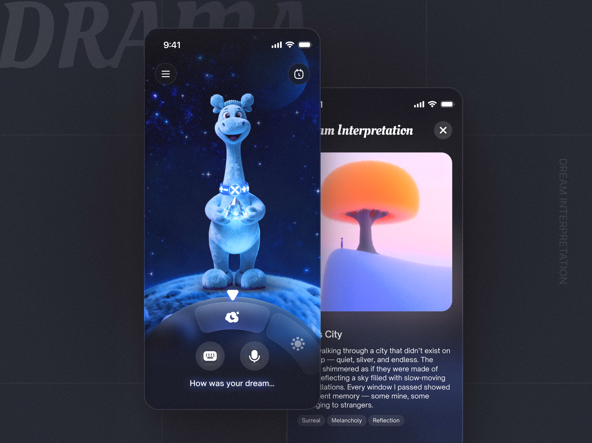 Drama mobile app interface