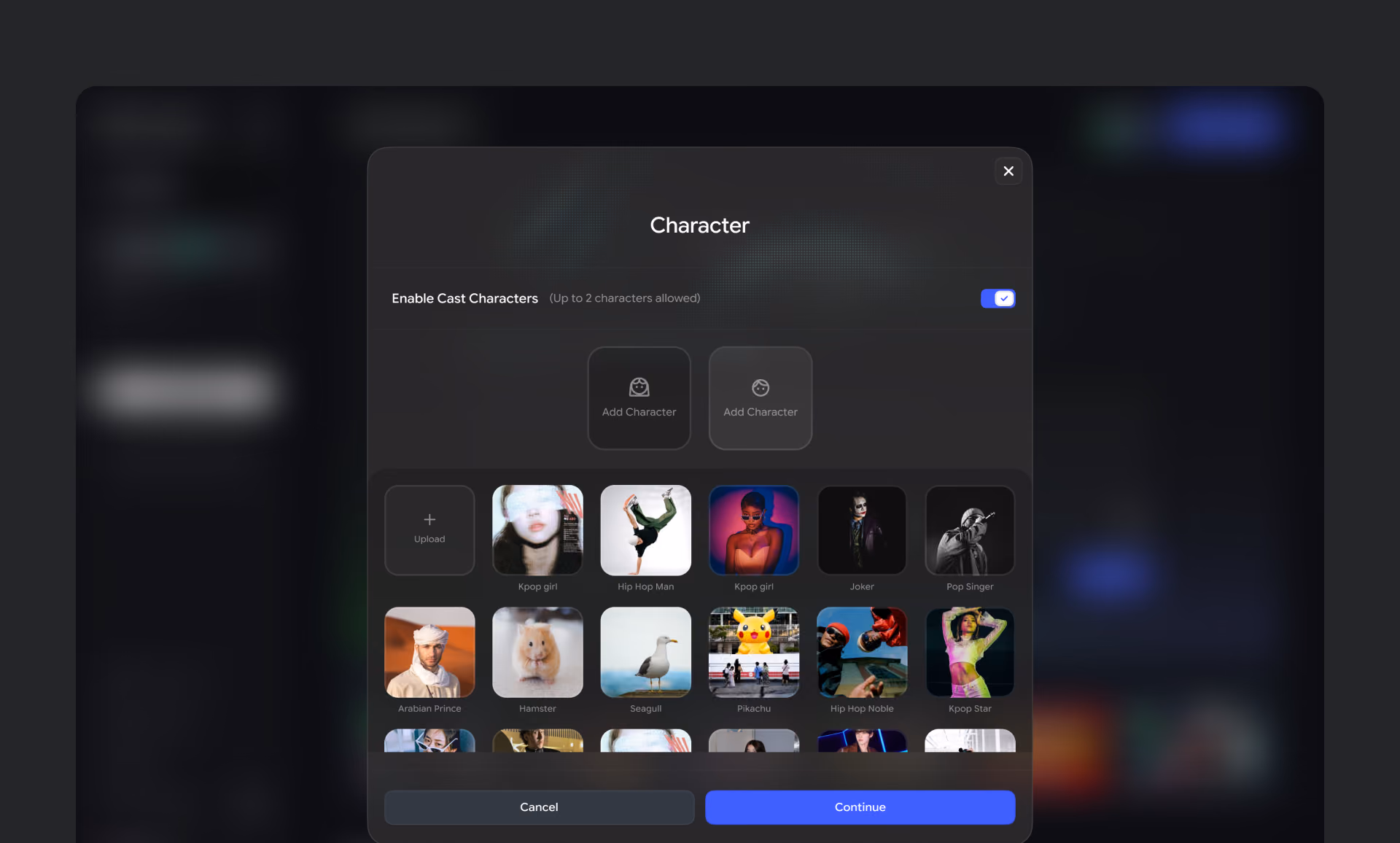 freebeat character picker