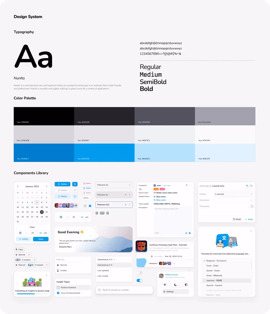Live Aware design system