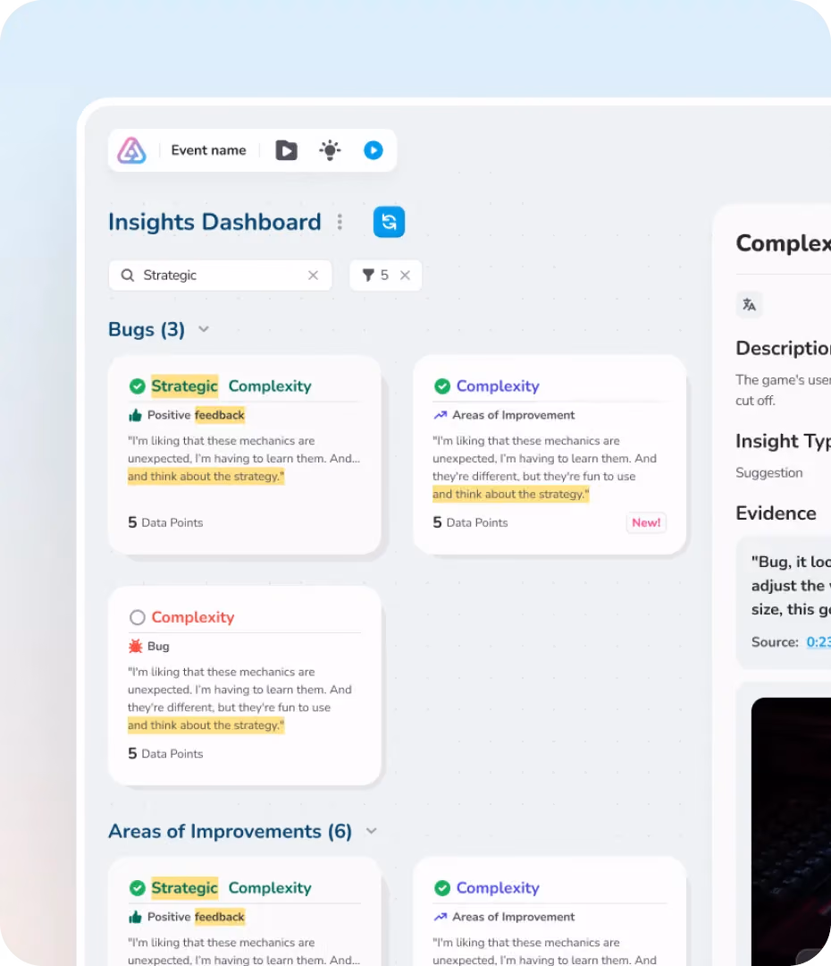 Live Aware Insights panel