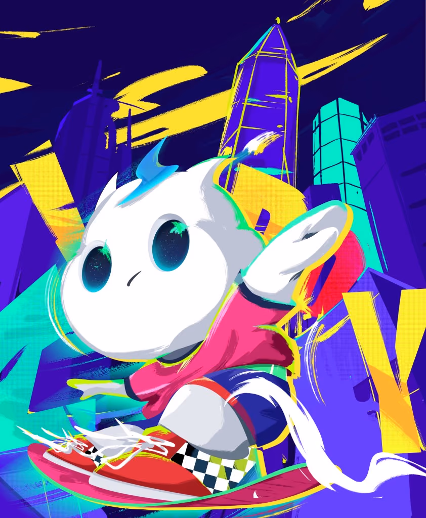 Cloudee skateboard illustration
