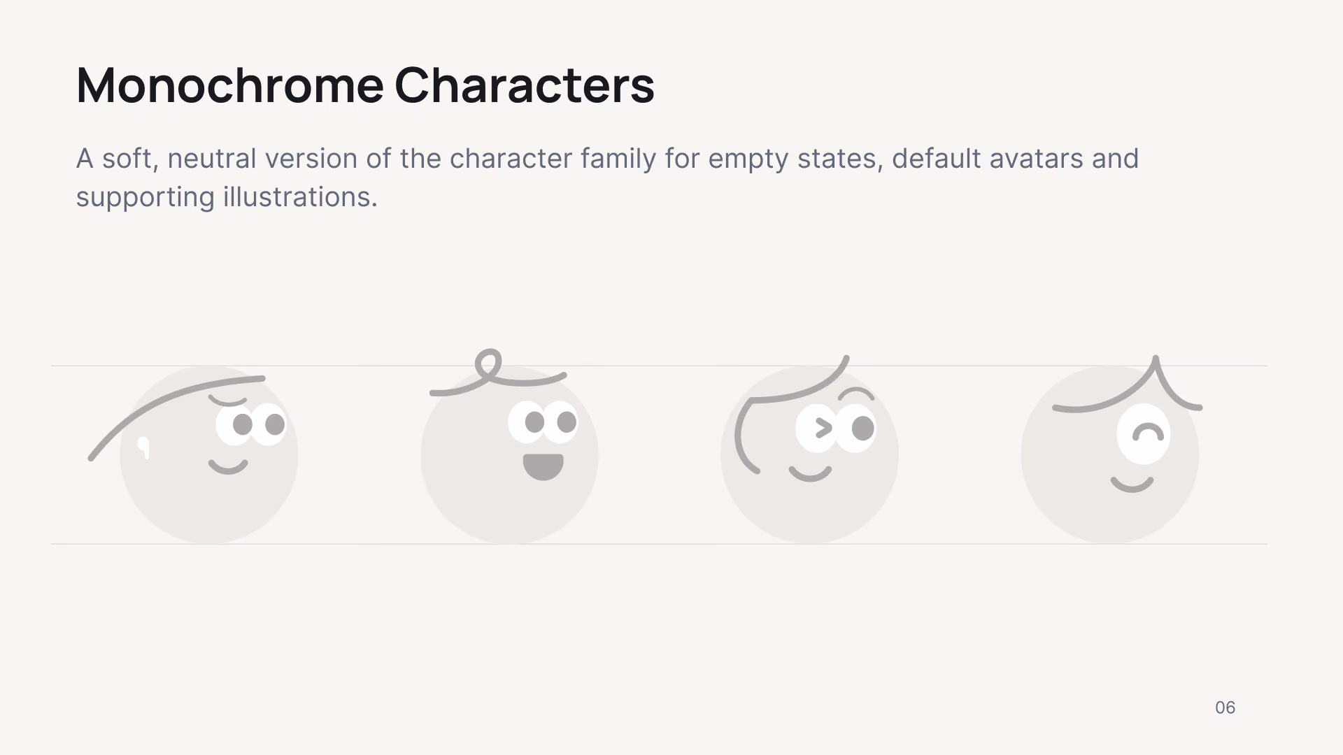 Monochrome characters