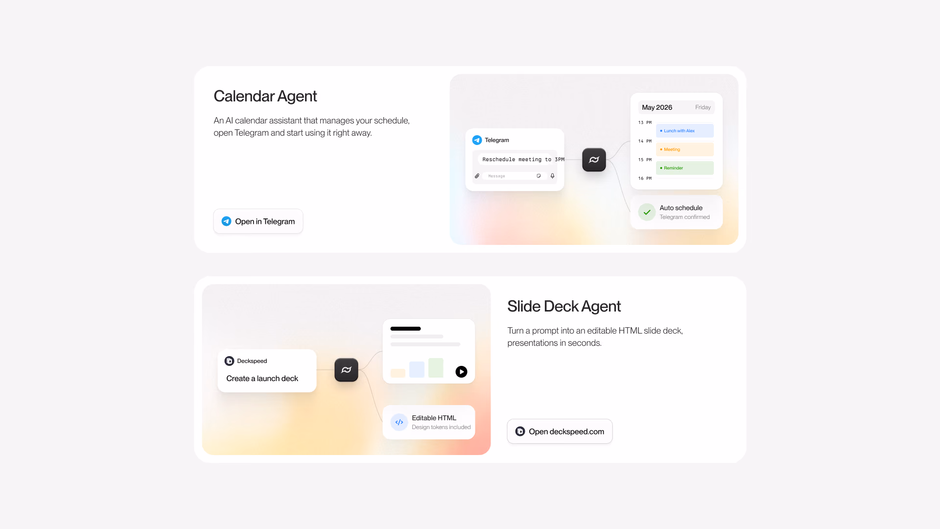 Sarea Calendar Agent and Slide Deck Agent