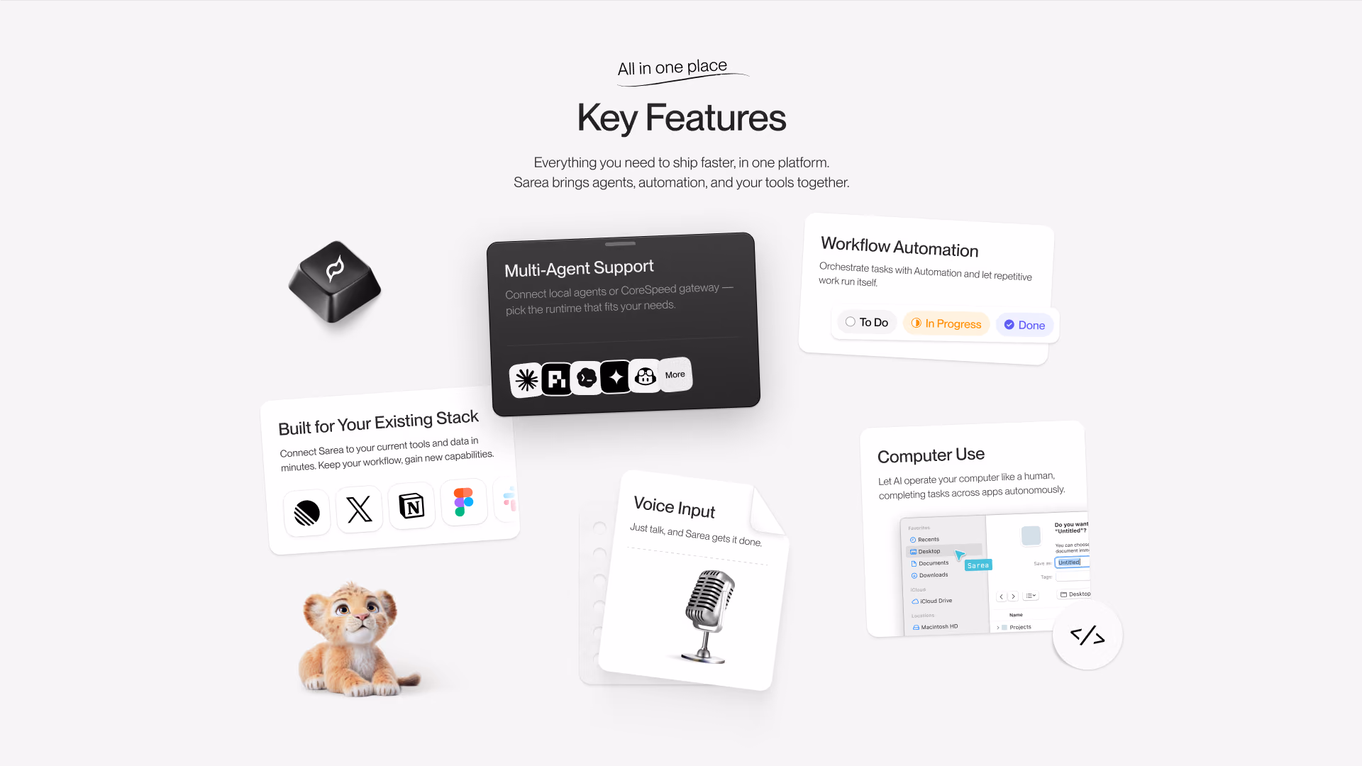 Sarea key features